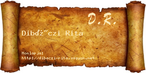 Dibáczi Rita névjegykártya